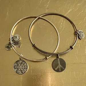 Alex and Ani Silver Charm Bracelets